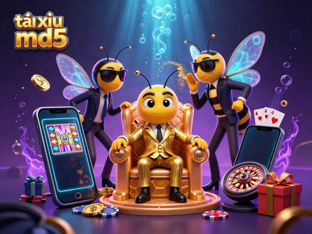 Engage in exciting gameplay with tài xỉu md5 featuring a bumblebee mob boss in a vibrant casino setting.