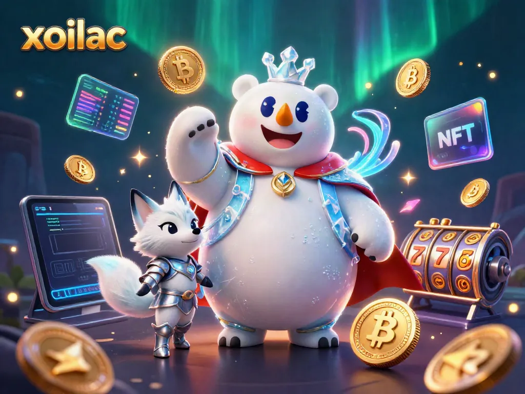 Play games and win at xoilac with a vibrant 3D illustration showcasing casino elements and characters.