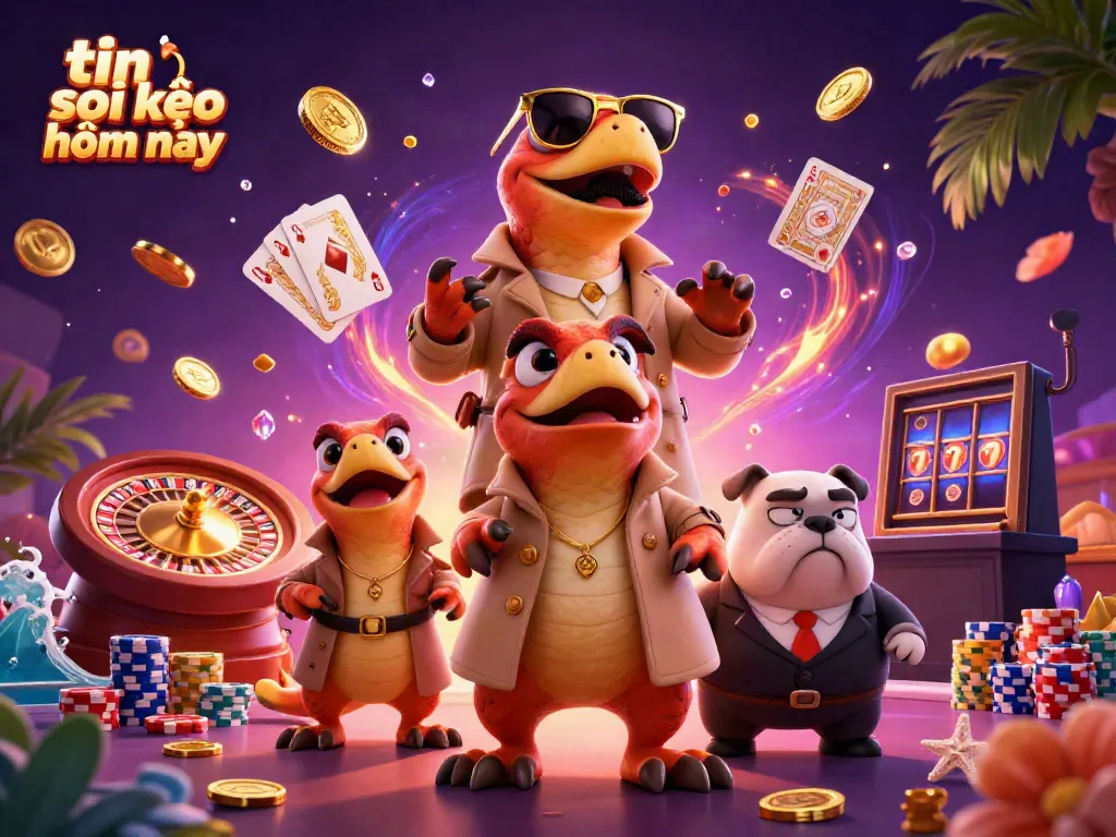 Experience thrilling action with tin soi kèo hôm nay, where cartoon raptors try to enter a VIP casino.