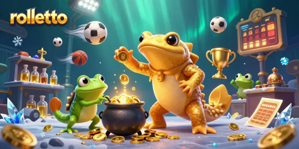 Engage with rolletto by betting on a vibrant scene of a golden salamander in a dynamic gambling laboratory.
