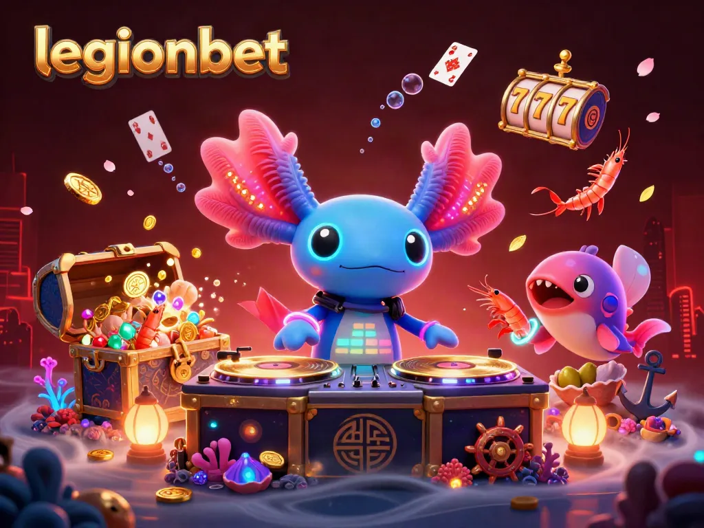 Engage with legionbet's vibrant casino experience through a dynamic underwater scene filled with games and energy.