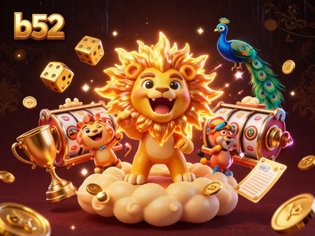 Experience thrilling jackpots and dynamic wins in the b52 casino's vibrant 3D gaming world.