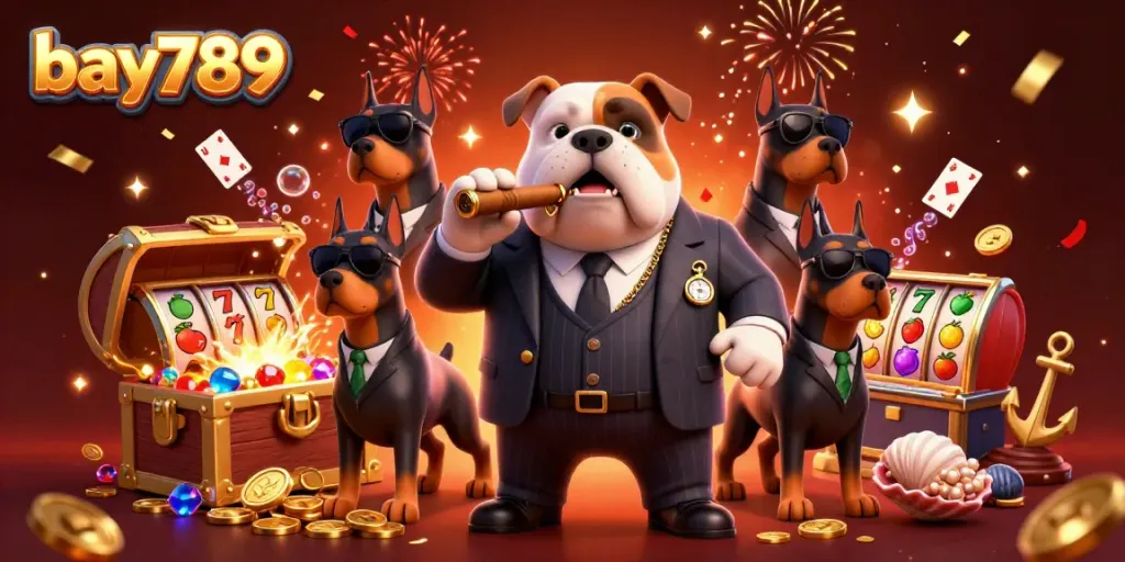 Experience thrilling gameplay with bay789's immersive casino adventure featuring vibrant slot machines and energetic characters.