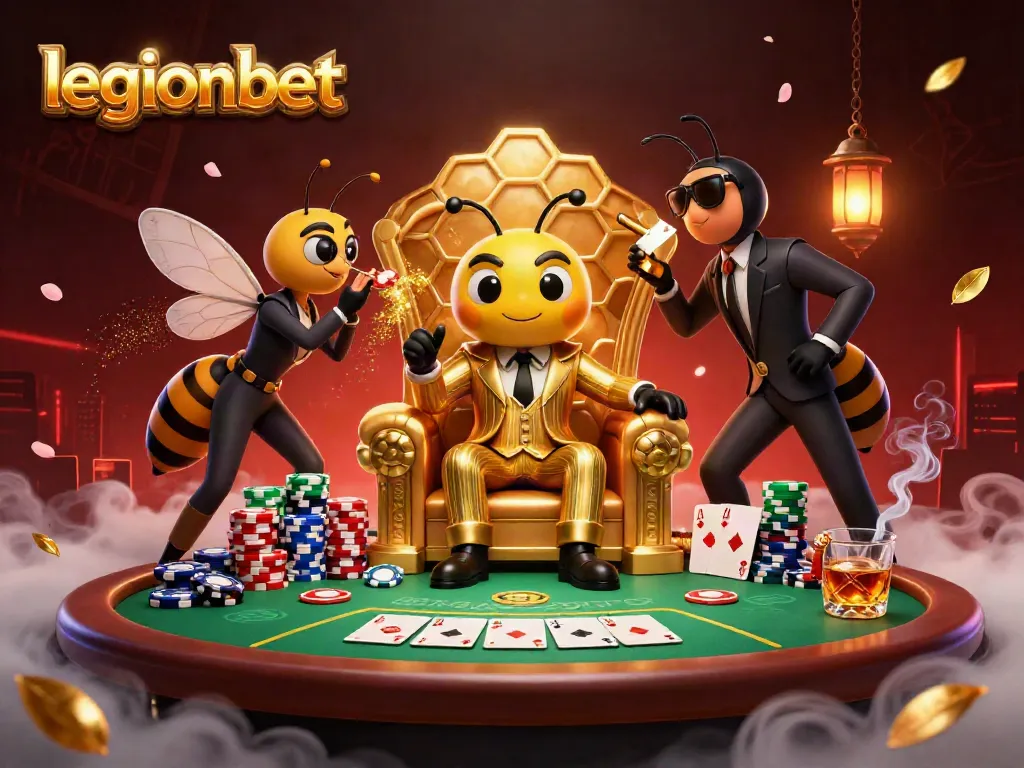 Play poker with the bumblebee mob boss at legionbet's thrilling casino.