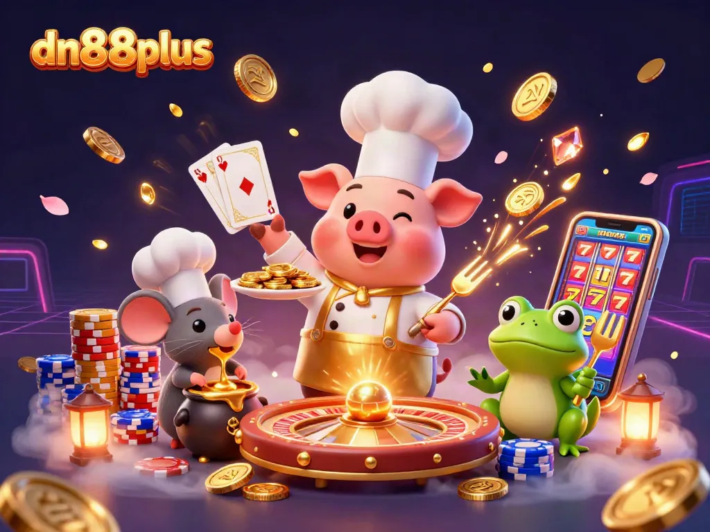Experience thrilling gameplay at dn88plus with vibrant casino characters and magical elements.